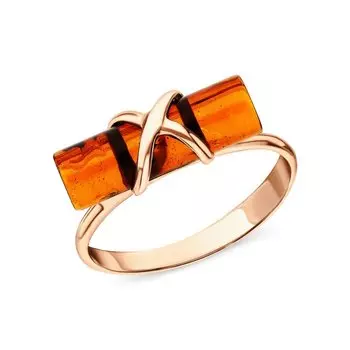 Серебряное кольцо с янтарем