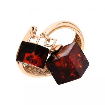 Серебряное кольцо с янтарем