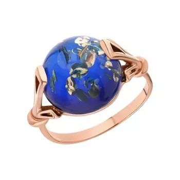 Серебряное кольцо с янтарем природным