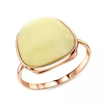 Серебряное кольцо с янтарем природным