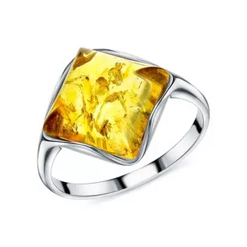 Серебряное кольцо с янтарями природными