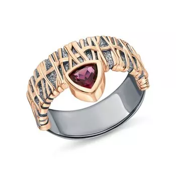 Серебряное кольцо с родолитами