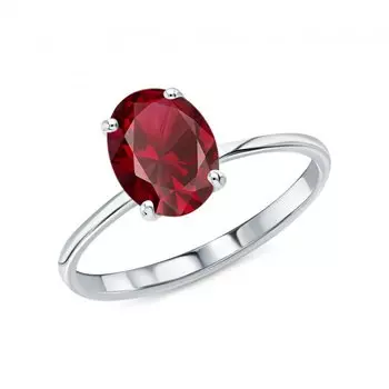 Серебряное кольцо с рубинами природными
