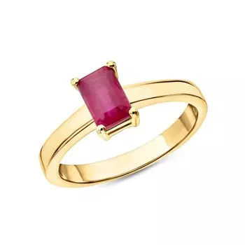 Серебряное кольцо с рубином природным