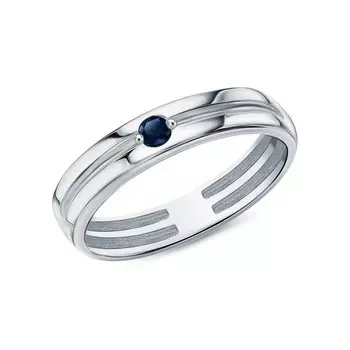 Серебряное кольцо с сапфиром природным
