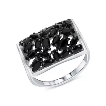 Серебряное кольцо с шпинелями природными