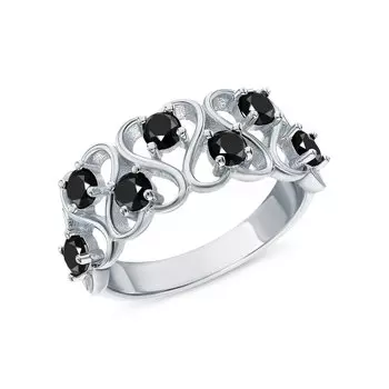 Серебряное кольцо с шпинелями природными