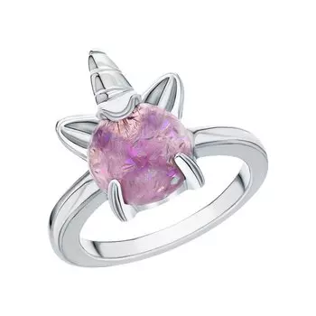 Серебряное кольцо с синтетическим опалом