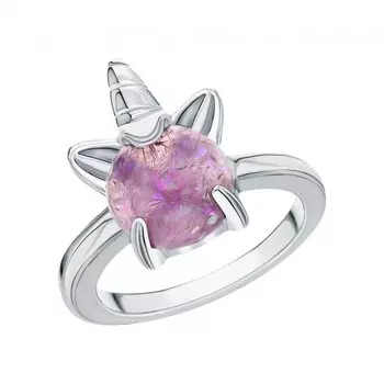 Серебряное кольцо с синтетическим опалом