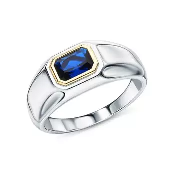 Серебряное кольцо с синтетической шпинелью