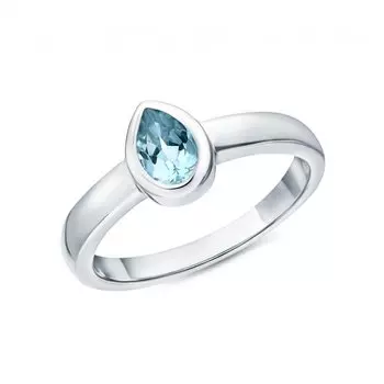 Серебряное кольцо с топазами