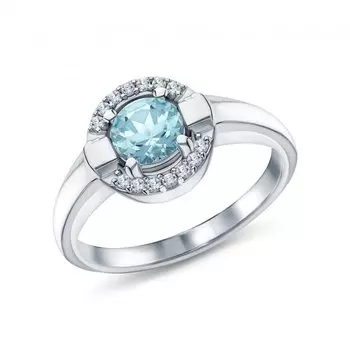 Серебряное кольцо с топазами