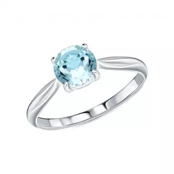 Серебряное кольцо с топазами природными