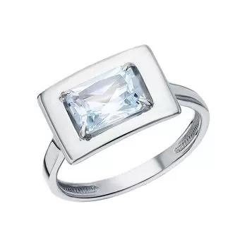 Серебряное кольцо с топазами природными