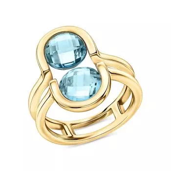 Серебряное кольцо с топазами природными