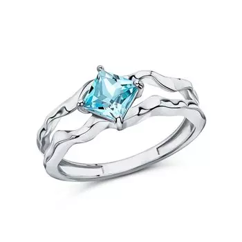 Серебряное кольцо с топазами природными