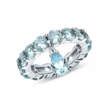 Серебряное кольцо с топазами природными