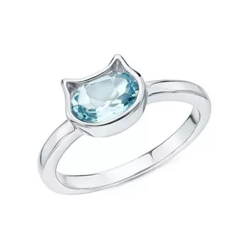 Серебряное кольцо с топазами природными