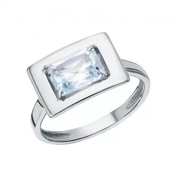 Серебряное кольцо с топазами природными