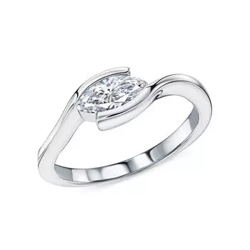 Серебряное кольцо с топазами природными