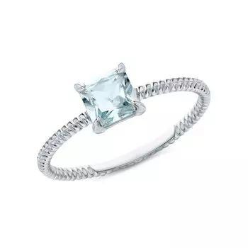 Серебряное кольцо с топазами природными