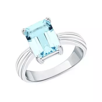 Серебряное кольцо с топазами природными