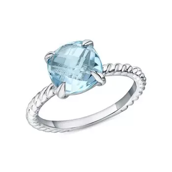 Серебряное кольцо с топазами природными