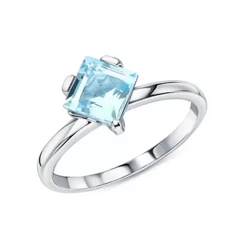 Серебряное кольцо с топазами природными