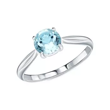 Серебряное кольцо с топазом природным