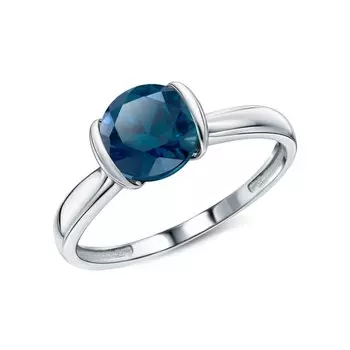 Серебряное кольцо с топазом природным