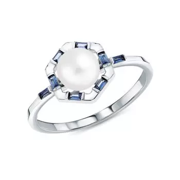 Серебряное кольцо с жемчугом