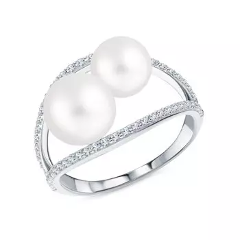 Серебряное кольцо с жемчугом