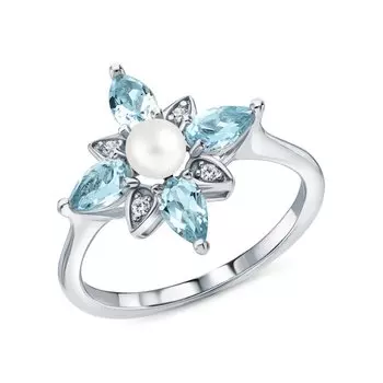 Серебряное кольцо с жемчугом