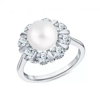 Серебряное кольцо с жемчугом