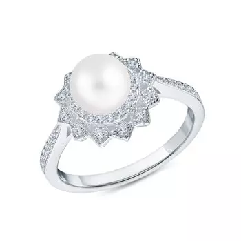 Серебряное кольцо с жемчугом