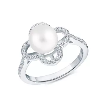 Серебряное кольцо с жемчугом