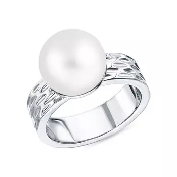 Серебряное кольцо с жемчугом природным
