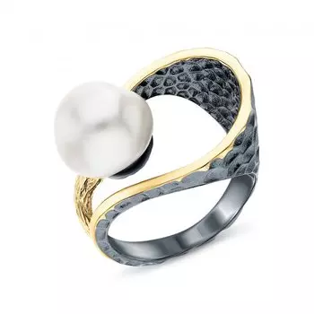 Серебряное кольцо с жемчугом природным
