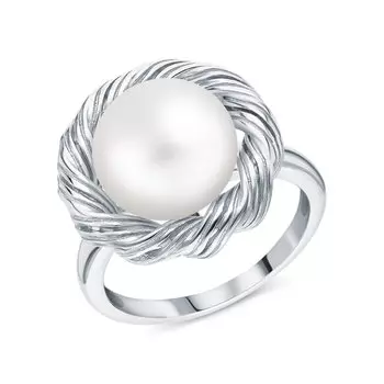Серебряное кольцо с жемчугом природным