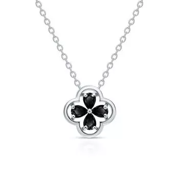 Серебряное шейное украшение с агатом природным