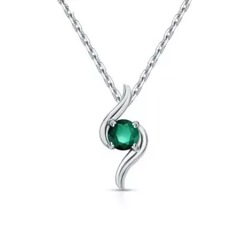 Серебряное шейное украшение с агатом природным