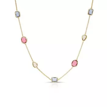 Серебряное шейное украшение с алпанитами