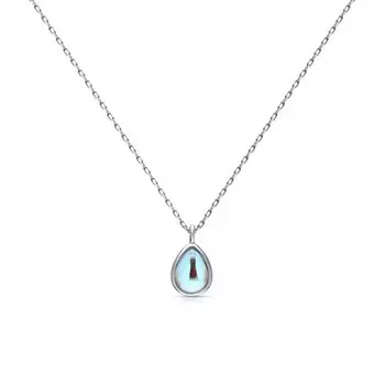 Серебряное шейное украшение с алпанитом