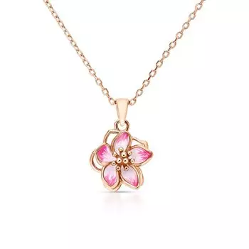 Серебряное шейное украшение с эмалью