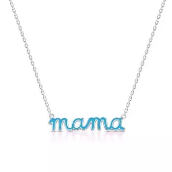 Серебряное шейное украшение с эмалью