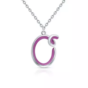 Серебряное шейное украшение с эмалью