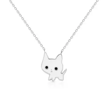 Серебряное шейное украшение с эмалью