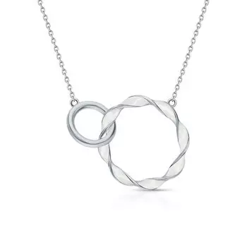 Серебряное шейное украшение с эмалью