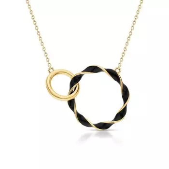 Серебряное шейное украшение с эмалью