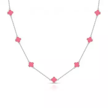 Серебряное шейное украшение с эмалью